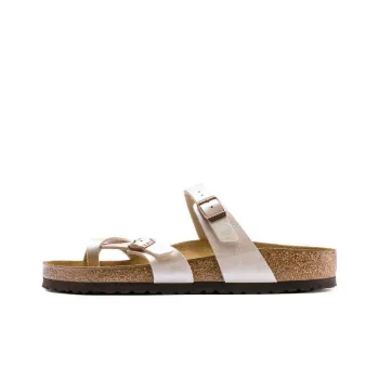Birkenstock Slide Slippers Women's Pearl White Regular