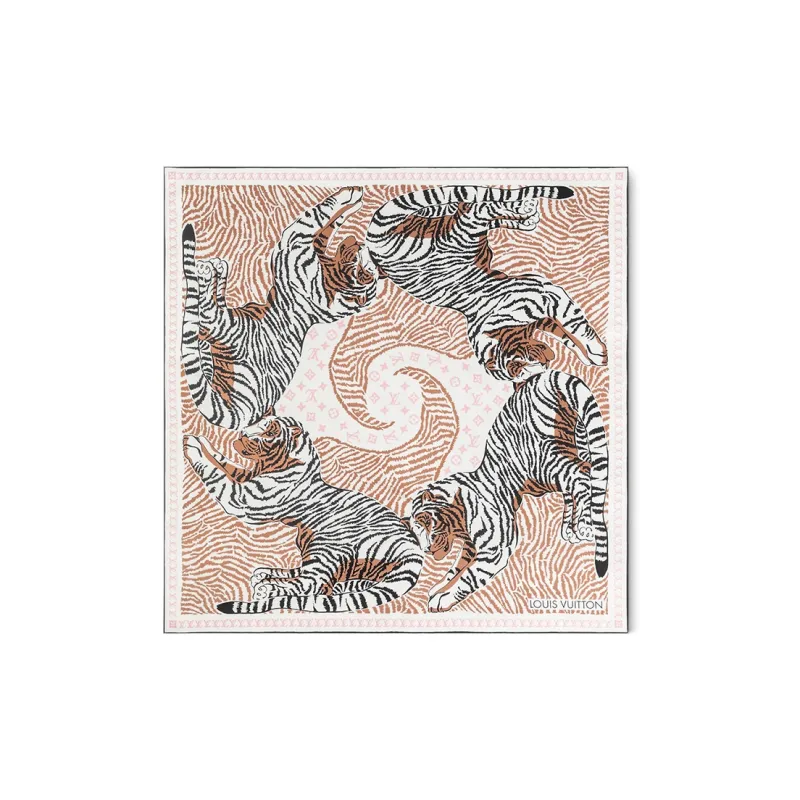 LOUIS VUITTON Monogram Silk Scarves Women's Multicolor-0