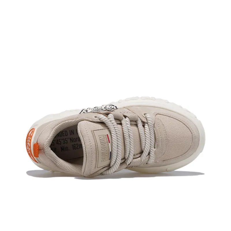 Palladium Paladin Low Top Skateboard Shoes Women's Beige Brown/white-2