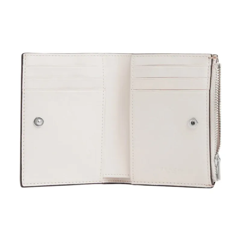 COACH Canvas With Leather Coin Purse Wallet Women's Beige Yellow-1