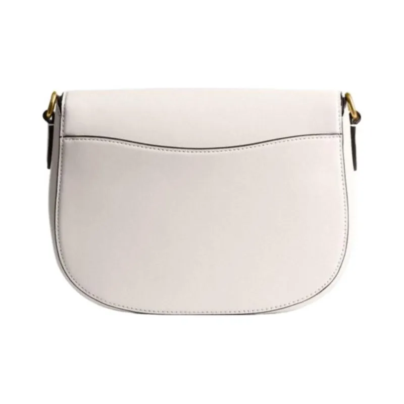 COACH Harley Glove Leather Saddle Bag, Shoulder Bag Women's White-3