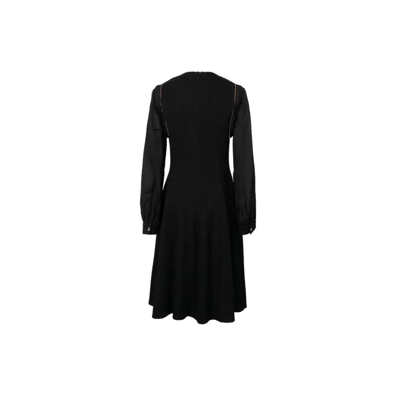 MISSSHINE Long Sleeved Dresses Women's Black-1