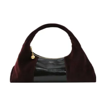 APEDE MOD Top Grain Cow Leather Triangle Tote Bag Shoulder Bag, Handbag, Shoulder Bag Medium Size Women's Chocolate
