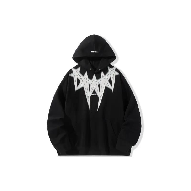 FORHUG Sweatshirts Unisex Black-2