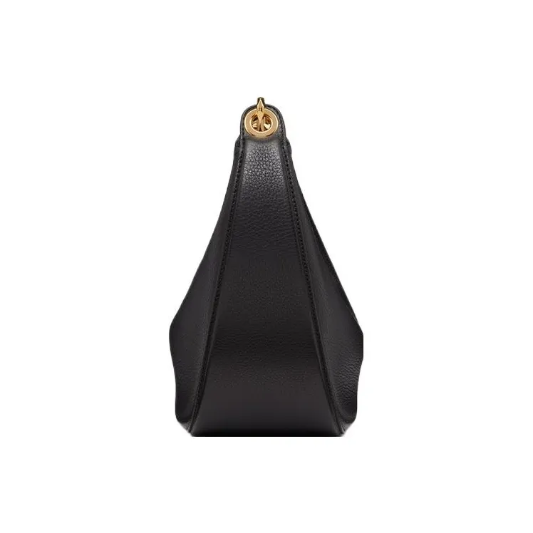 Valentino Vlogo Leather HOBO Bag, Shoulder Handbag Trumpets Women's Black-2