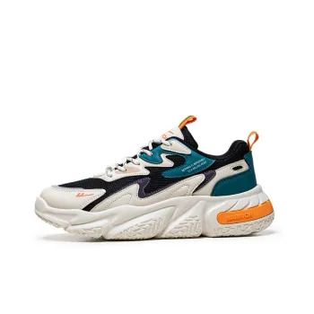 Warrior Anti Slip Wear Resistant Breathable Height Increasing Low Top Chunky Sneakers Men's Black Beige Blue