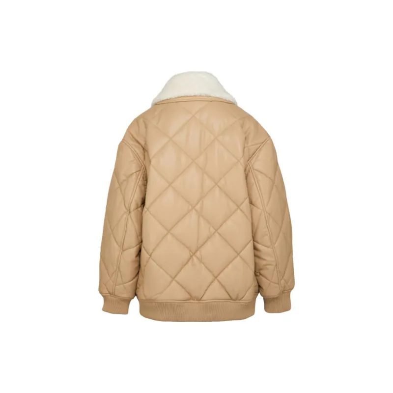 STAND STUDIO Diamond quilted Faux leather Jacket-1
