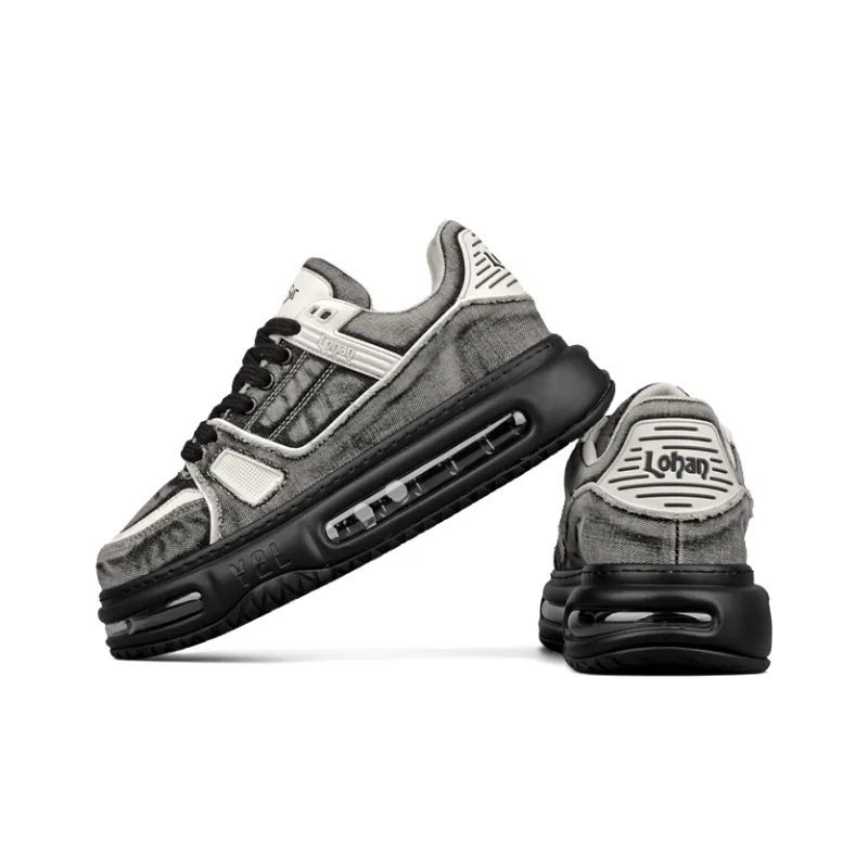 LOHAN·SIR Cushioning Anti-Slip Wear-Resistant Breathable Lightweight Height Increasing Low-Top Casual Shoes Men's-4