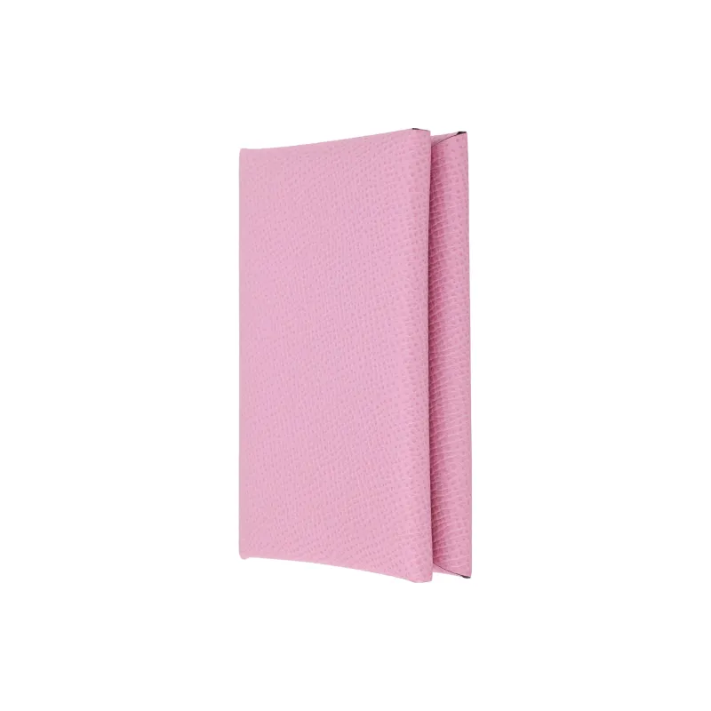 HERMES Calvi Epsom Calfskin Coin Purse, Card Holder Regular Women's X9 Mauve Sylvestre Mallow Purple-1