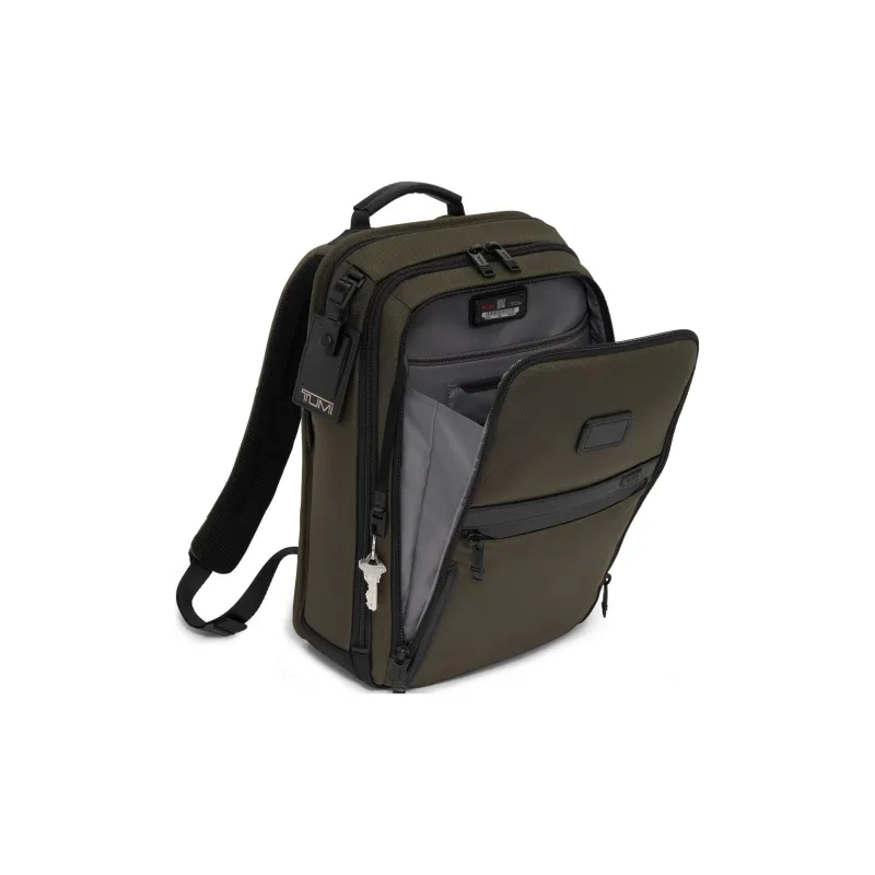 TUMI Elastic Nylon Backpack Large Size Men's Olive Green-1