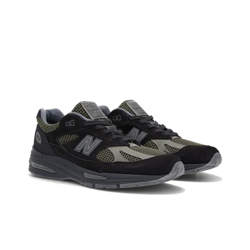 New Balance 991v2 MiUK Stone Island Black-2