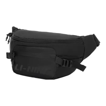 LiNing Polyester One Shoulder Crossbody Bag Sling Bag Fanny Pack Regular Unisex Black