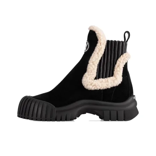 LOUIS VUITTON Ankle Boots Women's Black/White