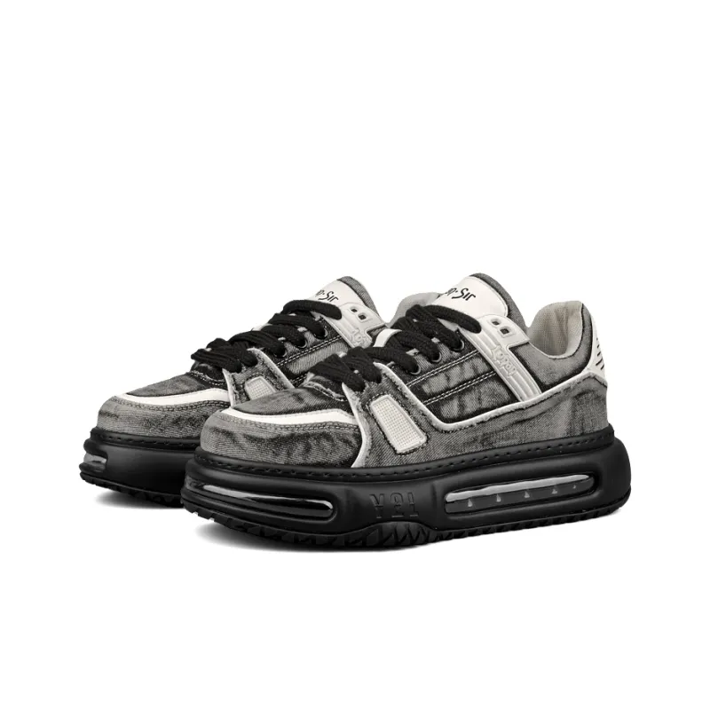 LOHAN·SIR Cushioning Anti-Slip Wear-Resistant Breathable Lightweight Height Increasing Low-Top Casual Shoes Men's-1