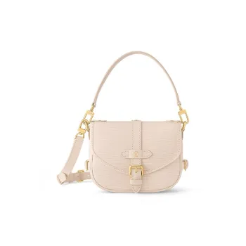 LOUIS VUITTON Saumur Epi Grained Cow Leather Handbag Shoulder Bag Crossbody Bag Small Size Women's Beige