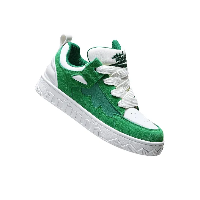A Chock Dopamine Dressing Collection Low Top Skateboard Shoes Unisex Green-1