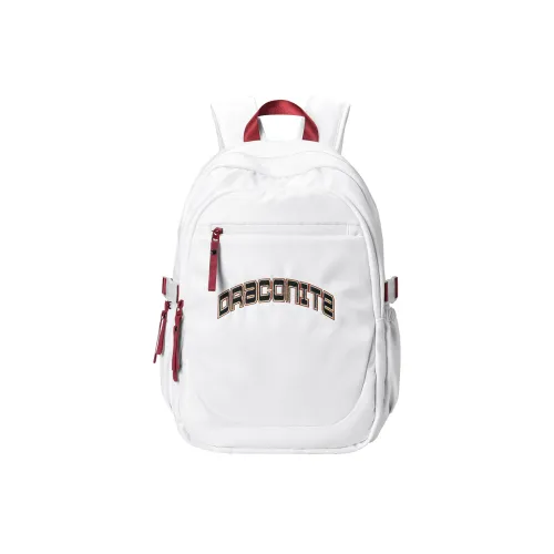 DRACONITE Polyester Students knit-detail Backpack Multi Compartment knit-detail Backpack Regular Unisex Red & White
