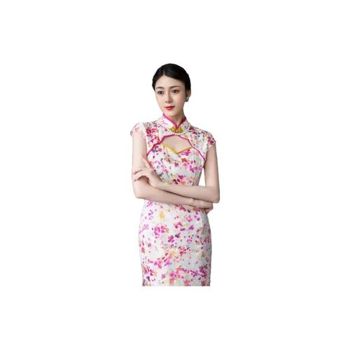 Shimiko Cheongsams Women's Cherry Blossom Star Map