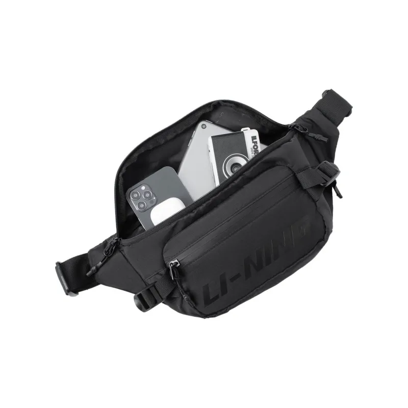 LiNing Polyester One Shoulder Crossbody Bag Sling Bag Fanny Pack Regular Unisex Black-3