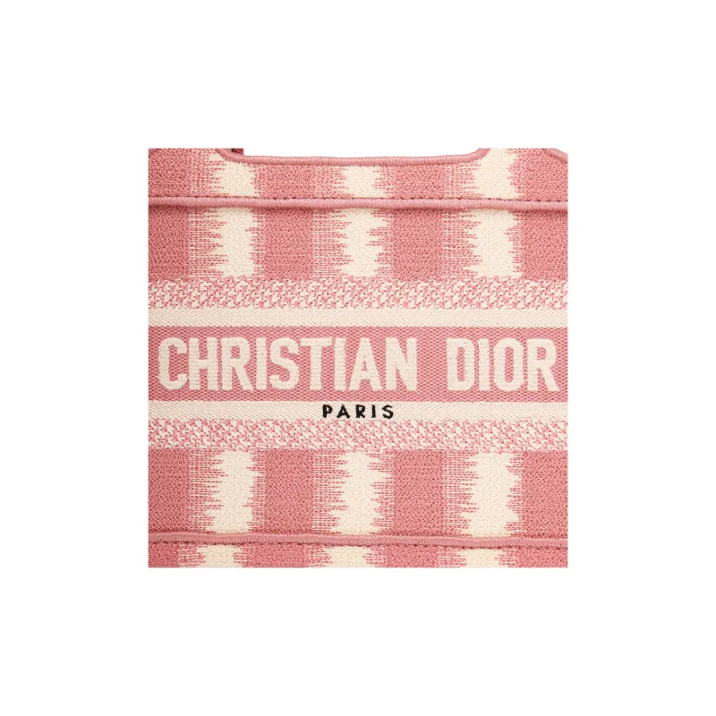 DIOR BookTote Embroidery Tote Bag Shopping Bag Handbag Mini Women's Pink-6