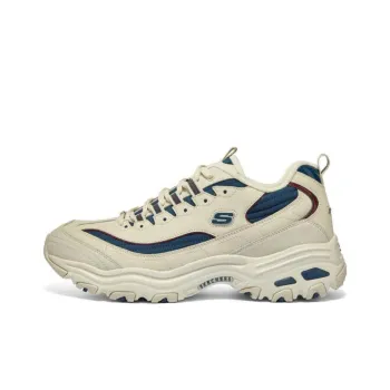 Skechers D'Lites Zip Along Shoes 'Beige Blue'