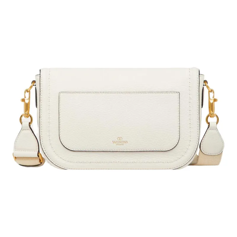 Valentino GARAVANI Soft Grained Calfskin Portable Crossbody Bag Shoulder Bag Regular Women's Ivory White-4