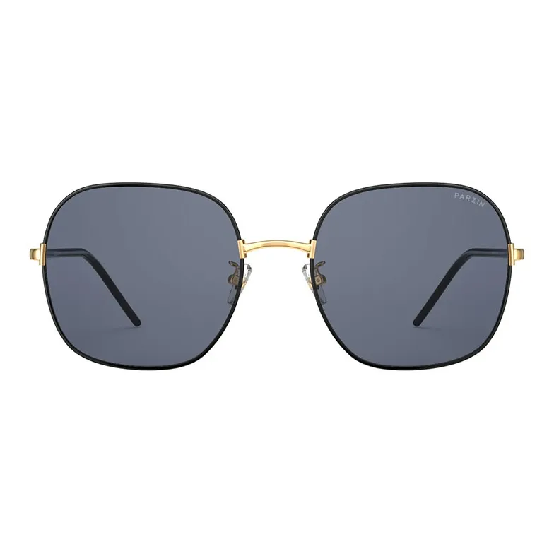 PARZIN Square Sunglasses Unisex White Tea Brown-7