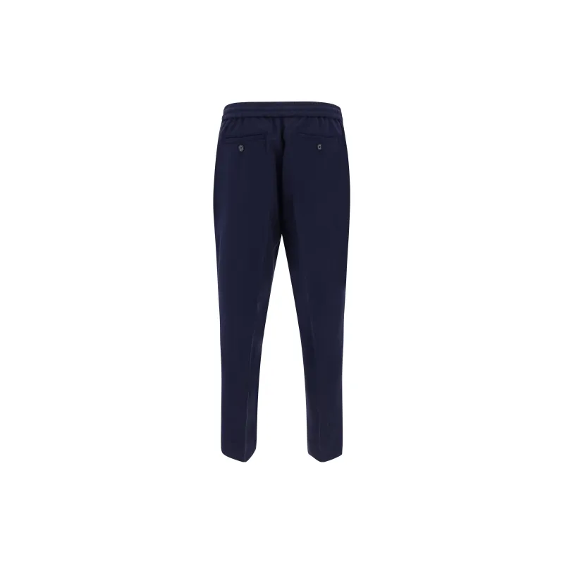 Ami Paris Pleated Elasticated Waistband Trousers-1