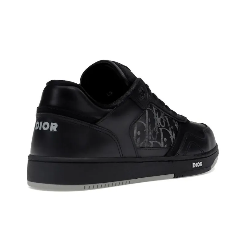 DIOR B27 Low Black DIOR Oblique Galaxy Leather Grey-3
