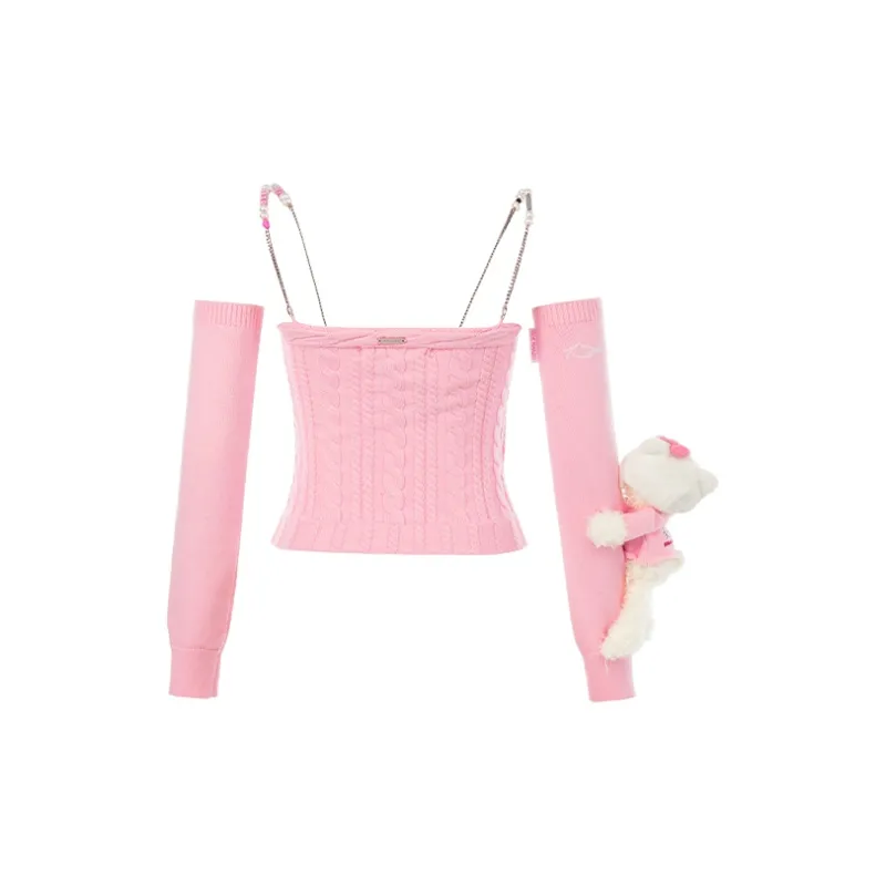 13 DEMARZO x Sanrio Strapless Top Women's Pink-1