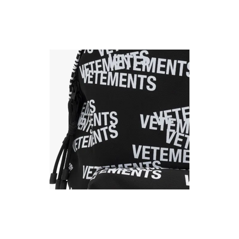 Vetements Polyester Backpack Men's Black-3