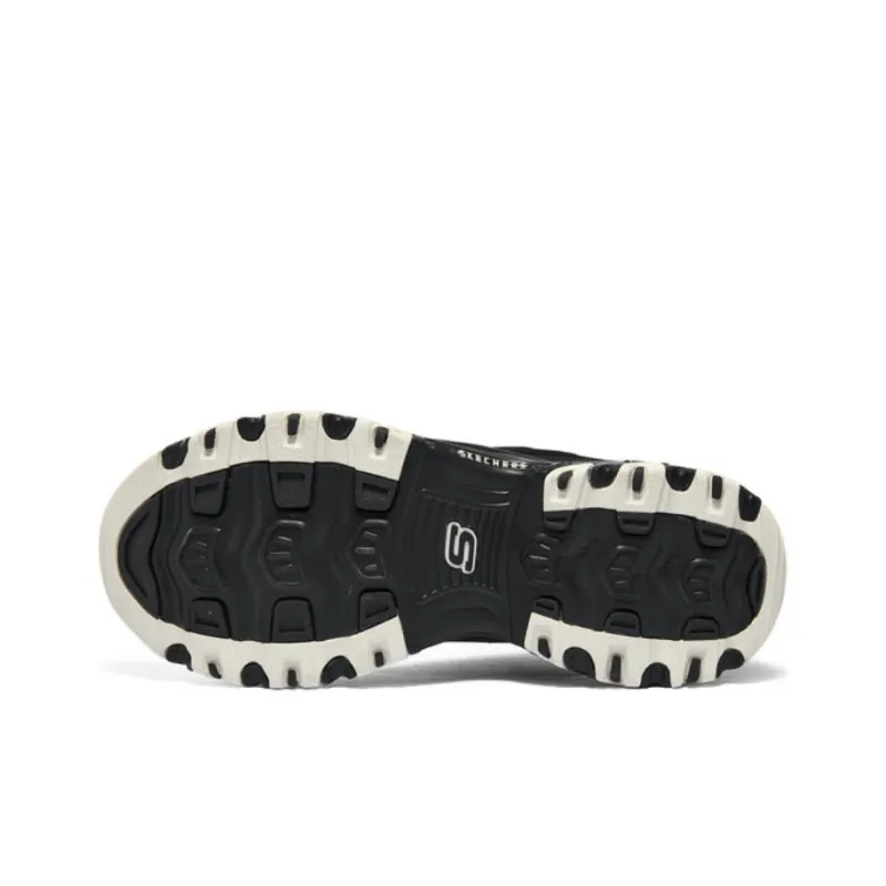 Skechers D'Lites Zip Along Shoes 'Black White'-4