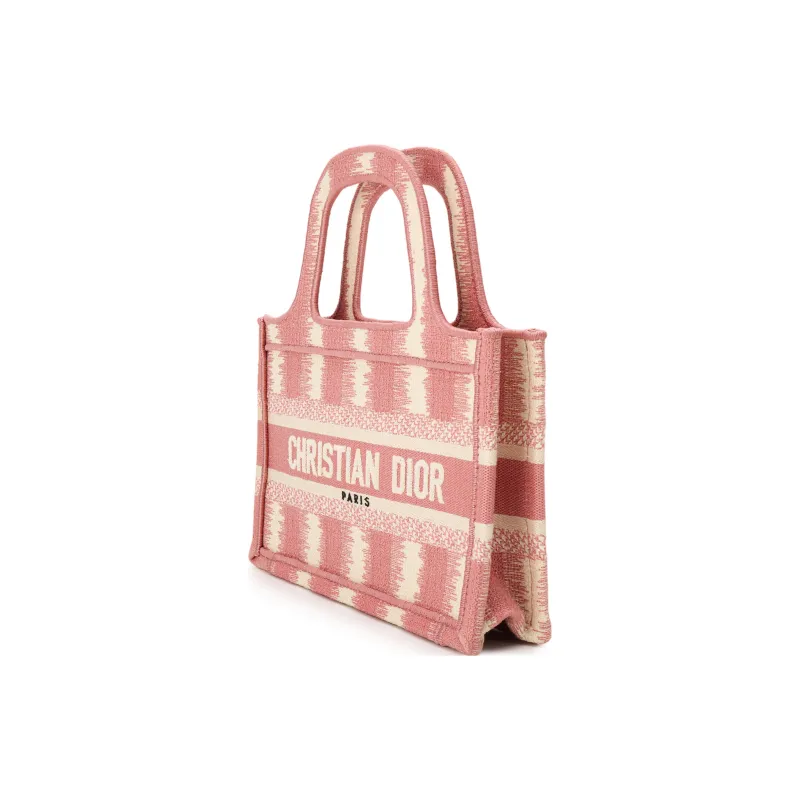 DIOR BookTote Embroidery Tote Bag Shopping Bag Handbag Mini Women's Pink-2