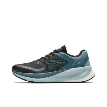 Anta Running Collection Slip Resistant Water Resistant Low Top Running Shoes Men's Black Cyan