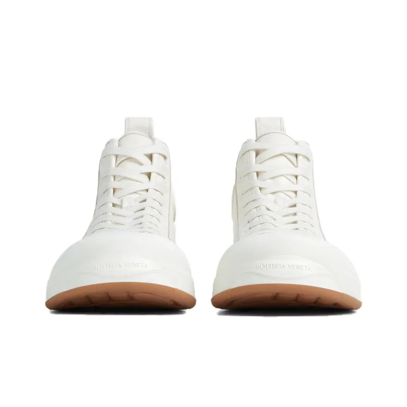 Bottega Veneta Vulcan High Top Skateboard Shoes Men's White-2
