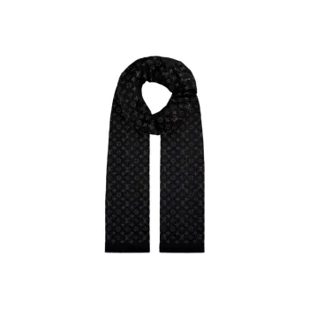 LOUIS VUITTON TIMELESS Knit Scarves Women's Black