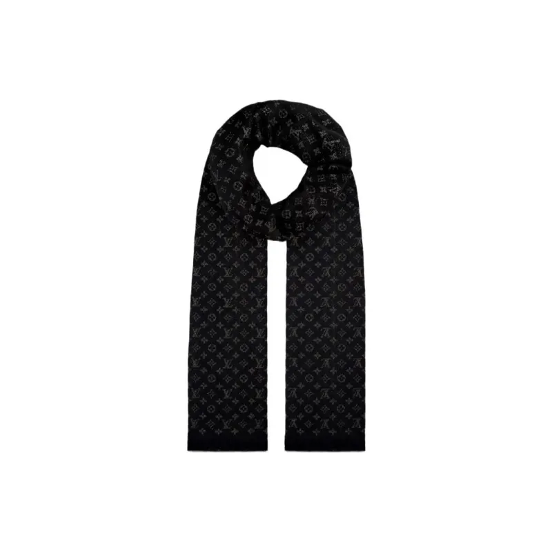 LOUIS VUITTON TIMELESS Knit Scarves Women's Black-0