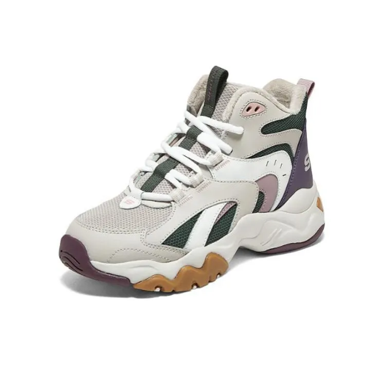 Skechers D'Lites Sneaker 'Beige Purple White' Women's-2
