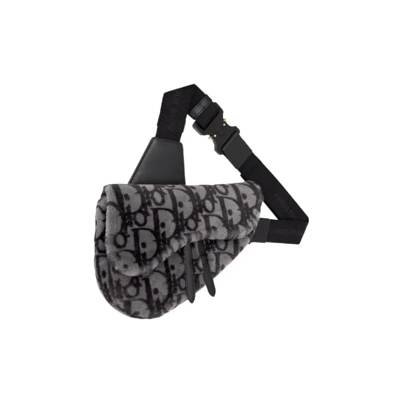 DIOR Shearling Saddle Bag, Crossbody Bag, Shoulder Bag Men's-1