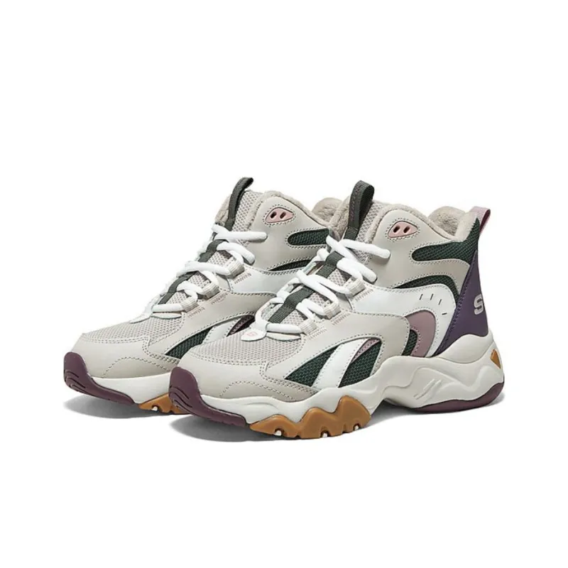 Skechers D'Lites Sneaker 'Beige Purple White' Women's-3