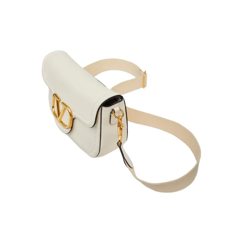 Valentino GARAVANI Soft Grained Calfskin Portable Crossbody Bag Shoulder Bag Regular Women's Ivory White-2