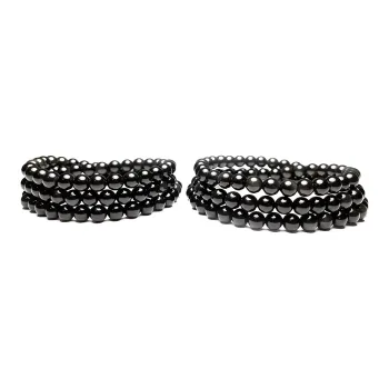 MOUNTAINS AND MANS Obsidian Jade Bracelets Unisex Obsidian