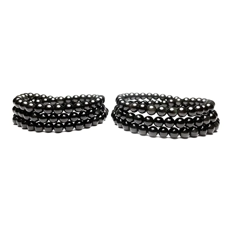 MOUNTAINS AND MANS Obsidian Jade Bracelets Unisex Obsidian-0