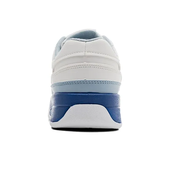 Warrior Slip Resistant Waterproof Abrasion Resistant Breathable Low Top Skateboard Shoes Women's Beige Blue-2