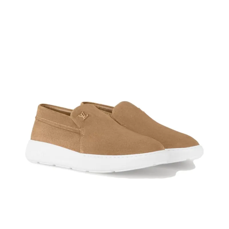 LOUIS VUITTON Pacific Coast Casual Shoes Men's Brown White-1