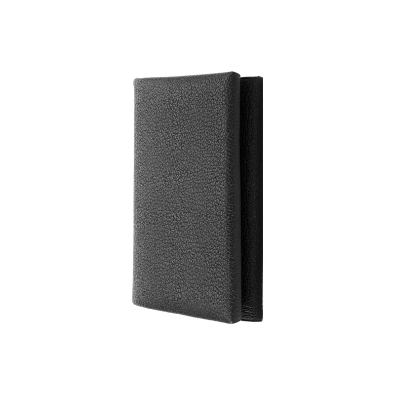 HERMES Mysore Goat Skin Card Holder Regular Women's Black-1