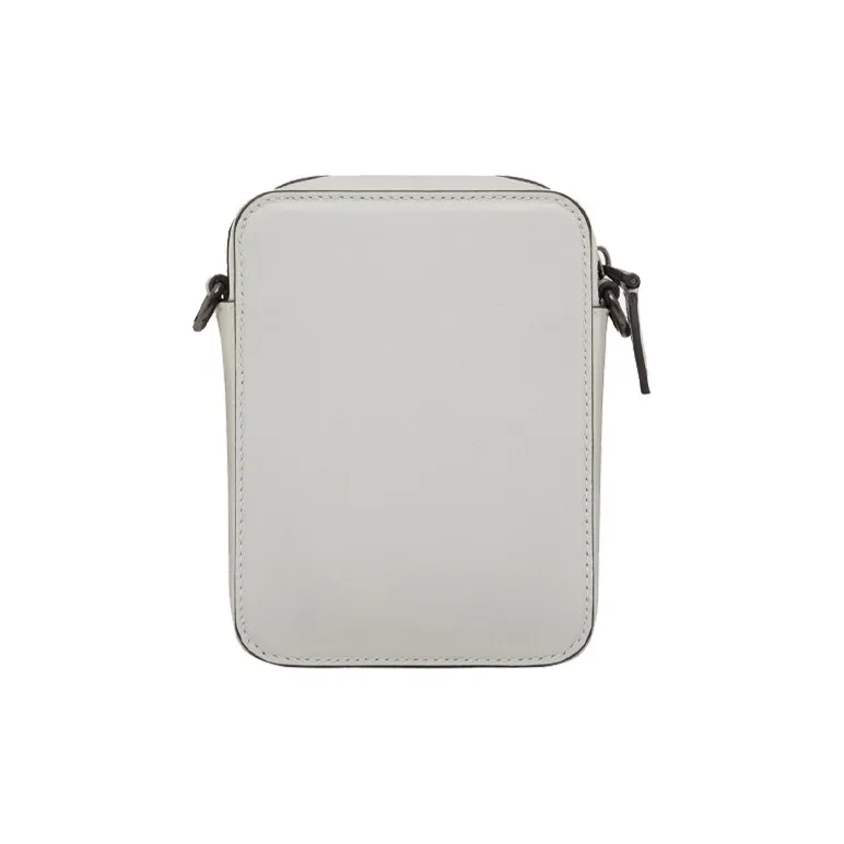 Valentino Calfskin Shoulder Bag, Crossbody Bag Regular Men's Gray-3