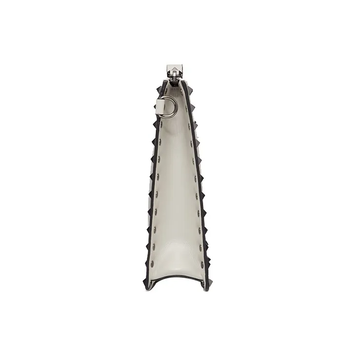 Valentino ROCKSTUD Calfskin Clutch Regular Men's Lime Gray-2
