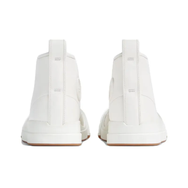 Bottega Veneta Vulcan High Top Skateboard Shoes Men's White-4