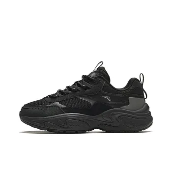 Anta Star Cushioning Breathable Low Top Chunky Sneakers Women's Black
